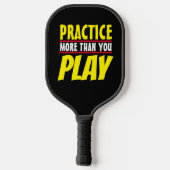 Praktijk meer | Motivatie term rode typografie Pickleball Paddle (Achterkant)