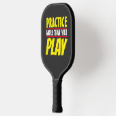 Praktijk meer | Motivatie term rode typografie Pickleball Paddle (Links)