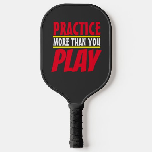 Praktijk meer | Motivatie term rode typografie Pickleball Paddle (Voorkant)