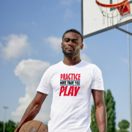 Praktijk meer | Motivatie term rode typografie T-shirt