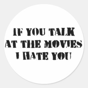 PRAKTIJK OP DE FILMS-sticker Ronde Sticker