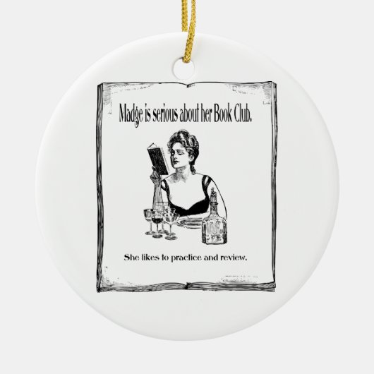 Praktijk voor  ontwerp voor boekenclub keramisch ornament (Voorkant)