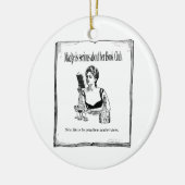 Praktijk voor  ontwerp voor boekenclub keramisch ornament (Links)