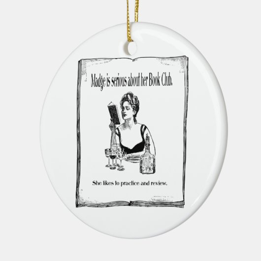 Praktijk voor  ontwerp voor boekenclub keramisch ornament (Links)