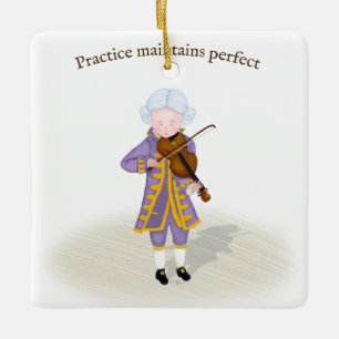 "Praktijk voor perfecte Mozart Violin Music Keramisch Ornament