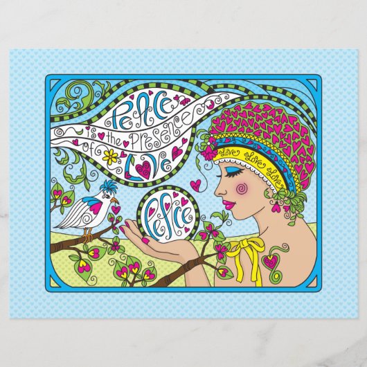 Praktijk voor u Peace_flatpapier — vel 11 x 8,5 in (Voorkant)