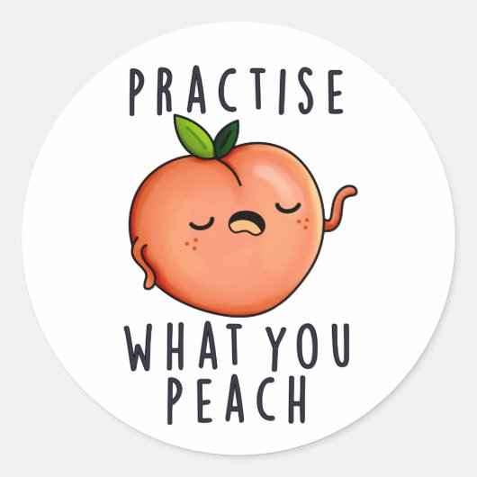 Praktijk wat je schamele positieve fruitbont geeft ronde sticker (Voorkant)