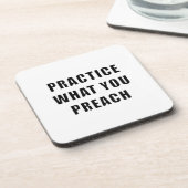 Praktijk wat u predikt bier onderzetter (Linkerzijde)