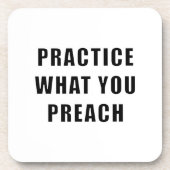 Praktijk wat u predikt bier onderzetter (Voorkant)