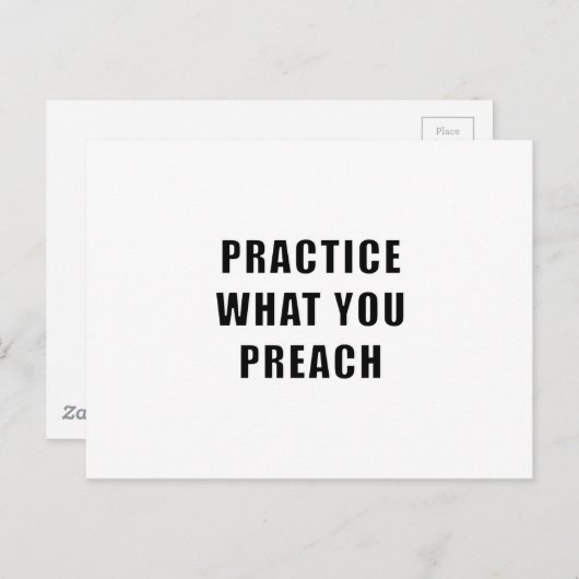 Praktijk wat u predikt briefkaart (Voorkant / Achterkant)