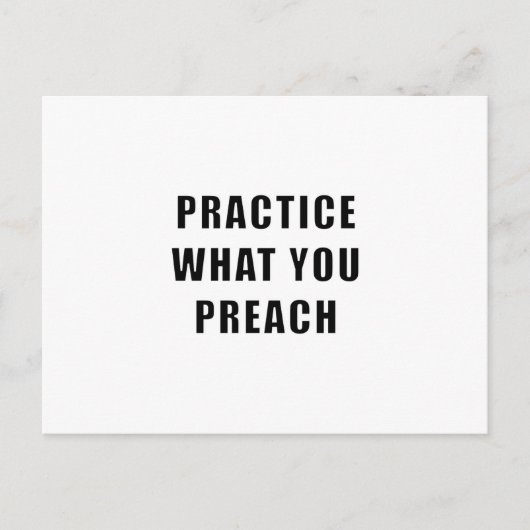 Praktijk wat u predikt briefkaart (Voorkant)