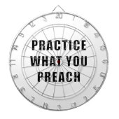 Praktijk wat u predikt dartbord (Voorkant)