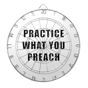 Praktijk wat u predikt dartbord