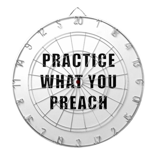 Praktijk wat u predikt dartbord (Voorkant)