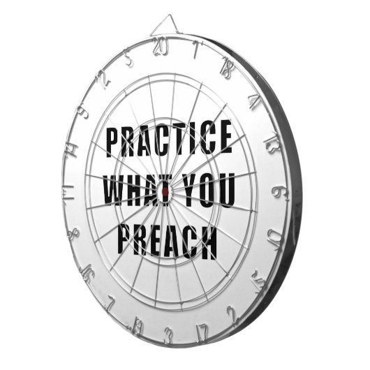 Praktijk wat u predikt dartbord (Voorkant Rechts)