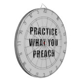 Praktijk wat u predikt dartbord (Voorkant Links)