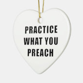 Praktijk wat u predikt keramisch ornament (Links)