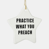 Praktijk wat u predikt keramisch ornament (Rechts)