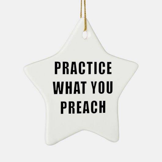 Praktijk wat u predikt keramisch ornament (Rechts)