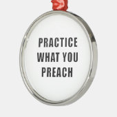 Praktijk wat u predikt metalen ornament (Links)