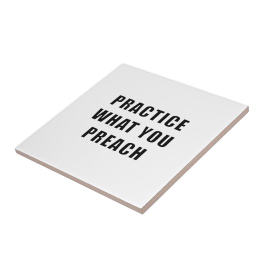 Praktijk wat u predikt tegeltje (Zijkant)