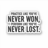 Praktijk zoals je nog nooit hebt gewonnen sticker (Voorkant)