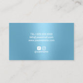 Praktijkbeoefenaar Modern Baby Blue Foot Care Spa Visitekaartje (Achterkant)