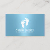 Praktijkbeoefenaar Modern Baby Blue Foot Care Spa Visitekaartje (Voorkant)