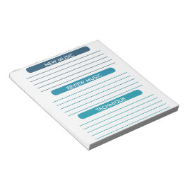 Praktijkblad muzieknoten notitieblok