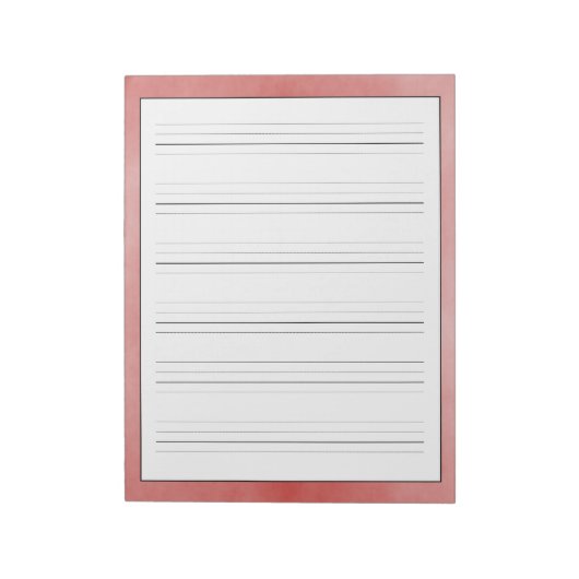 Praktijkbladen Robuust rood ontwerp Notitieblok (Linkerzijde)