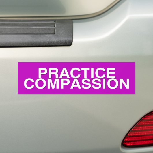 praktijkcompassie bumpersticker (Op auto)