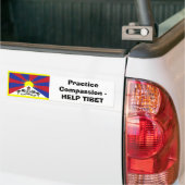 Praktijkcompassie - HULP TIBET Bumpersticker (Op Truck)