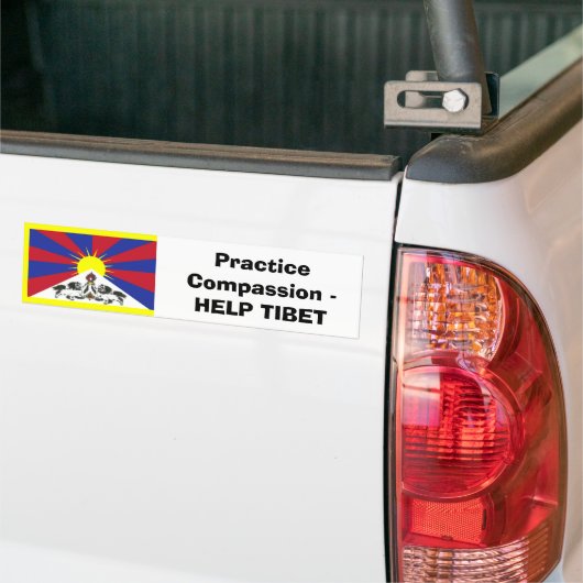 Praktijkcompassie - HULP TIBET Bumpersticker (Op Truck)