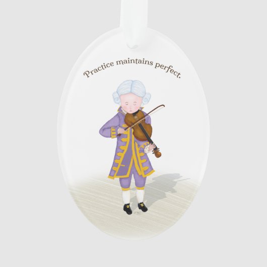 "Praktijken houden perfecte Mozart in stand" Ornament (achterkant)