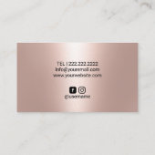 Praktijkgerichte, moderne Roos Gold Foot Care Visitekaartje (Achterkant)