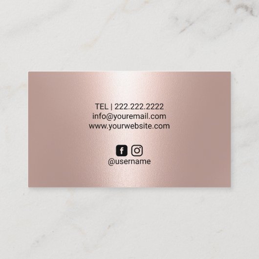 Praktijkgerichte, moderne Roos Gold Foot Care Visitekaartje (Achterkant)