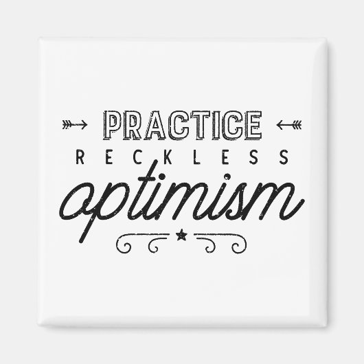 Praktijkloze Optimisme Typografie Magneet (Voorkant)