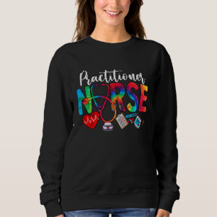 Praktijkschrijfster zuster Tie Dye Love Heart Stet Trui