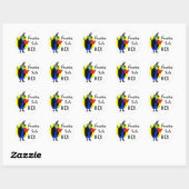 Praktijkveilige hex ronde sticker (Vel)