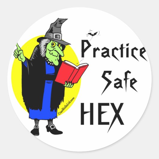 Praktijkveilige hex ronde sticker (Voorkant)