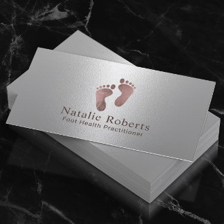 Praktijkvormer Moderne Roos Gold Foot Care Silver Visitekaartje