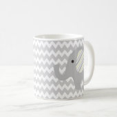 Praktisch aangepast Baby shower Neutrale ellephant Koffiemok (Voorkant rechts)
