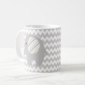 Praktisch aangepast Baby shower Neutrale ellephant Koffiemok (Voorkant links)