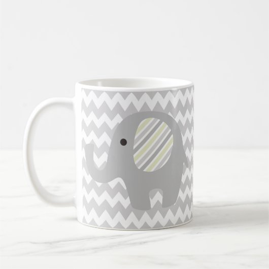 Praktisch aangepast Baby shower Neutrale ellephant Koffiemok (Links)