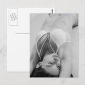 Praktisch B&W lingerie model foto-briefkaart Briefkaart (Voorkant / Achterkant)