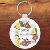 Praktisch bewerkbaar Wild Roos Sleutelhanger (Voorkant)