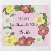 Praktisch bewerkbaar Wild Roos Sparkling Wijnetiket (Enkel label)