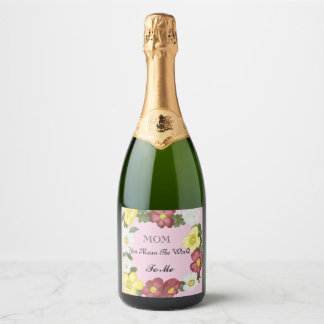 Praktisch bewerkbaar Wild Roos Sparkling Wijnetiket