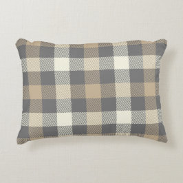 Praktisch bijtend grasland gingham tartan plaid gr accent kussen
