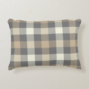 Praktisch bijtend grasland gingham tartan plaid gr accent kussen